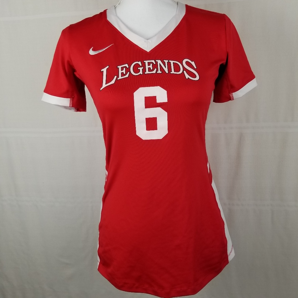 Nike Legends short sleeve fitted red jersey size S